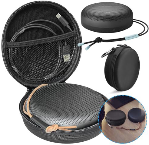 Fiorky Bltooth Speaker Case, Protective BT Speaker Cover Case with Carabiner Portable Travel Carry Protect Bag for B&O BeoPlay for Bang & Olufsen Beoplay Shock-Resistant and Anti-Fall