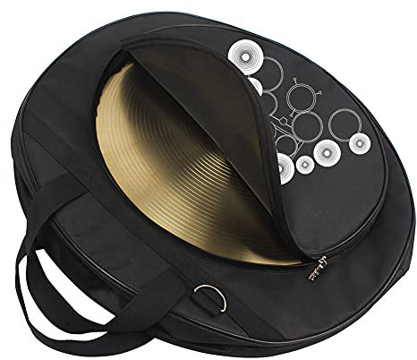 21-Zoll-Beckentasche, Schwarz, Drei Taschen, Herausnehmbare Trennwand, Schultergurt, Trommelstock-Aufbewahrung f¨¹r Musiker,Zubeh?r f¨¹r Schlaginstrumente