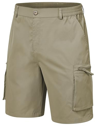YuKaiChen Men's Cargo Short Combat Shorts Twill Summer Casual Shorts with Multi Pockets and Zip Fly