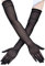 IKOPFLN 1 Paar Schwarze Handschuhe Lang，Damen Lange Tüll Handschuhe Hochzeit Opera Party Ellenbogen Abendgarderobe Aus Durchscheinendem Für Bühnenshow, Halloween, Fasching, Mottoparty, 21.7in