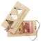 Mxshc Porte-billets de Noël en bois pour décorations de Noël avec noms, 17 x 9 cm