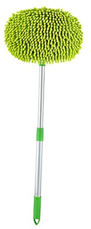 Healeved Fregona Telescópica para Limpiar Coches Ventanas y Suelos Mango Extensible Mopas De Microfibra Trapeador De Limpieza Multifuncional para Uso Interiores y Exteriores
