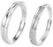 Calefee Eheringe Silber 999 Paarpreis, Ringe Paar Verstellbar Personalisierte Offener Ring Polierter Ring mit Zirkonia