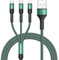 RAVIAD Multi USB Kabel, Universal Ladekabel [2M] Nylon Schnell 3 in 1 Mehrfach Ladekabel mit Micro USB Typ C Lightning Kabel für iPhone, Android Samsung Galaxy, Huawei, Oneplus, HTC, LG-Grün