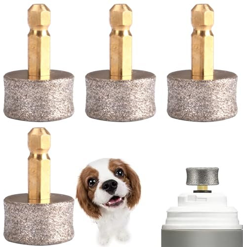ZFRITP Dog Nail Grinder with 80 Grit, Pack of 4 Replacement Heads for Claw Sanders, Compatible with Casfuy N10 N20 N30, Claw Grinding Wheel Grinding for Small, Medium and Large Dogs