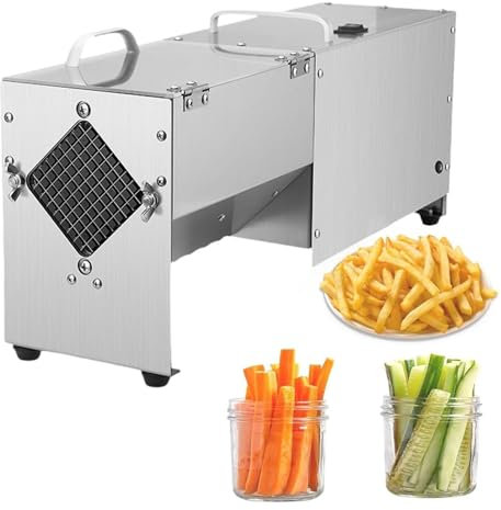 Elektrischer Professioneller Pommes-Frites-Schneider – Mit 3 Edelstahlklingen – Professioneller Kartoffelschneider Mit Klingen, Automatischer Kartoffelchip-Schneider