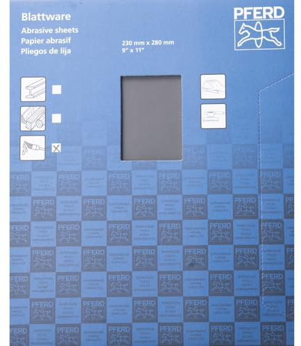 Pferd ECO W Paper Backed Abrasive Sheet, 9 x 11, Water Resistant, 2000 Grit, Silicon Carbide (Pack of 50) - Part 46364