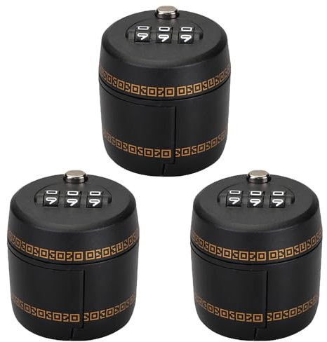 Wine Bottle Lock,3 PCS Reusable Wine Combination Lock Liquior Code Corks for 2.8cm Whisky Beer Soda Drink Bottle Mouth Diameter