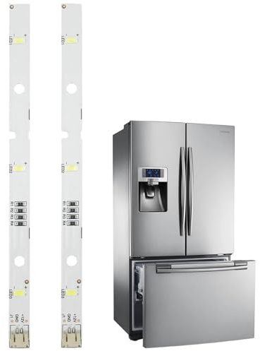 Kühlschrank Licht, 2 Stück LED Kühlschranklampe, Kompatibel mit Hisense und Rongsheng, 10x160mm, 12V DC, Energieeffiziente Beleuchtung für Kühlschrank und Küchenschränke