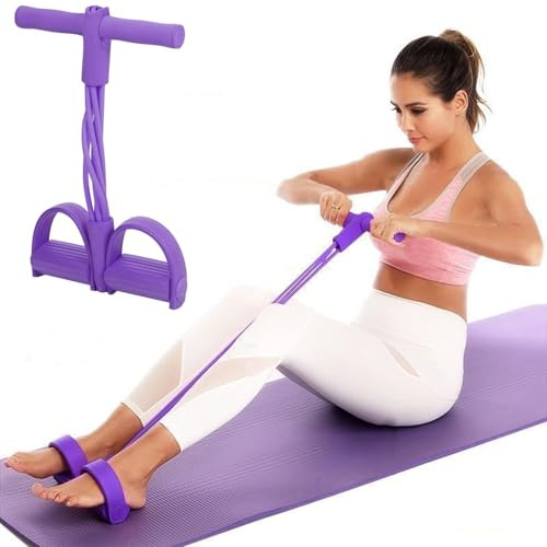 Fasce di resistenza a 6 tubi per allenamenti di tutto il corpo, corde elastiche di alta qualità per allenamento della forza, dimagrimento di pancia, vita, braccia e gambe, in lattice naturale