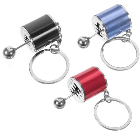 EPIGEIST 3pcs Gear Key Chain for Car Keys Car Keychains Manual Transmission Shift Lever Keyring Cool Gadget Keychain for Men Decoration