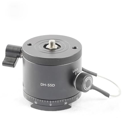 DH-55D HDR Panorama Ball Head with Indexing Rotator Aluminum Alloy Max Load 15kg 33Lbs for Professional Panoramic Photography Sensitive Situations
