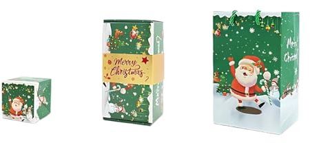 Weihnachtsüberraschung Geld-Pop-Up-Geschenkbox-Set Geldgeschenk Weihnachten Mystery Box überraschungsbox Für Weihnach Ten Geburtstag Familienfeier Spiel Jubiläum Heiratsantrag Dekoration (16PCS-Grün)