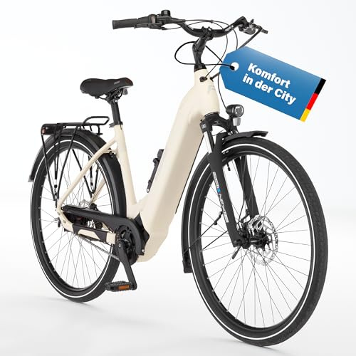 Fischer E-Bike City CITA 6.8i Ultimate Elektrofahrrad für Damen und Herren,Mittelmotor 50 Nm, 36 V Akku