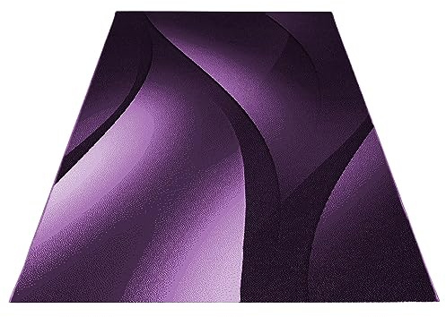 KADIMA DESIGN Moderner Teppich Farbverlauf Modern Pflegeleicht Zeitlos Waschbar Strapazierfähig Robust Violett 280x370 cm Esszimmer Wohnzimmer Fußbodenheizung geeignet Oeko-TEX | INN