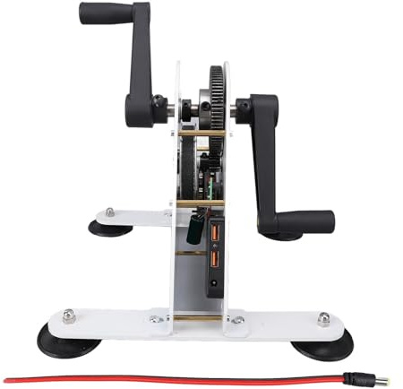 SustVita Generador de manivela portátil de 50 W con salida DC 1-35 V, generador de pedal con 2 puertos USB de carga rápida para energía fuera de la red y respaldo en el hogar