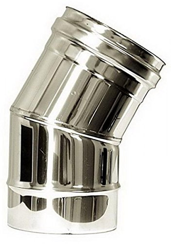 MBM Chimenea Pared Doble Acero Inoxidable Canna FUMARIA Tubo parete doppia INOX dn 150/200 Curva 30°