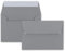 100x Brief-Umschläge B6 - Dunkelgrau - 12,5 x 17,5 cm - Haftklebung 120 g/m² - breite edle Verschluss-Lasche - hochwertige Einladungs-Umschläge