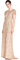 Adrianna Papell Damen Jurk met korte mouwen pailletten Kleid, Champagner/Gold, 42 EU