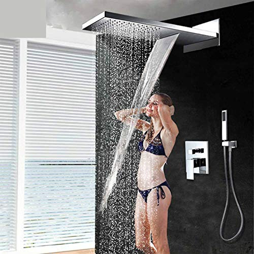 Rubinetti doccia 3-funzione montaggio a parete, cromo, rubinetto doccia set doccia rubinetto miscelatore rubinetto del bagno