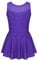 iEFiEL Mädchen Eiskunstlauf Kleid Glitzer Ballettkleid Ärmellos Ballettanzug Ballett Trikot Body mit Strass Wettbewerb Kostüm Gymnastikanzug Violett 134-140