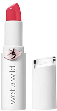 Wet n Wild - MEGALAST LIPSTICK - Barra de Labios Hidratante con Color Intenso, con Acabado Brillante - Larga Duración - Vegana - Strawberry Lingerie, Acabado Brillante - 1 Unidad