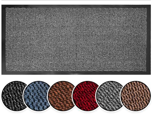 BLADO Washable Door Mats Indoor & Outdoor - Non-Slippery Heavy Duty Doormats - Stylish & Large Rubber Door Mat - Perfect Dust Grabbing Outdoor & Indoor Door Mat (Grey, 60cm x 120cm)