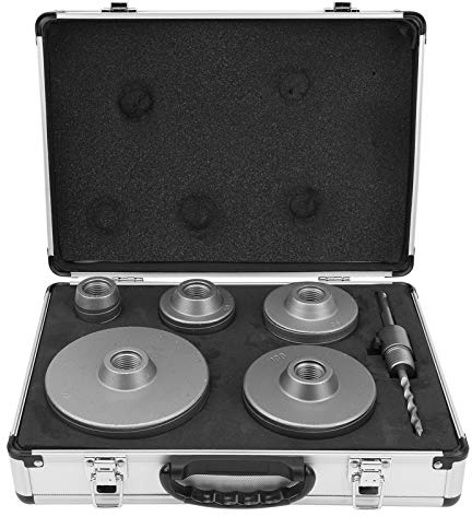 Set di 6 Pezzi Seghe a Tazza, Fresa a Tazza per Muro Frese Carotatrici a Tazza con Gambo Estensione a Tazza SDS Plus, 40 mm/65 mm/80mm/100 mm/125 mm