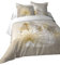 Lovely CASA - Housse de Couette Maldives 260 x 240 cm et 2 taies d'oreiller 63 x 63 cm, 100% Coton 57 Fils, Certifiée Oekotex - Naturel, Voyage, Palmier, Jaune, Or HP4B095001