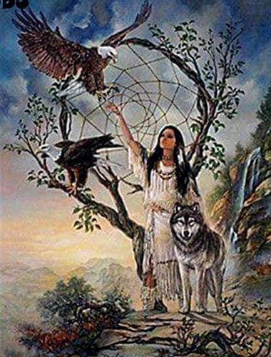 Jigsaw puzzle | Indian Woman Eagle Wolf Toy Puzzles| Puzzle 1000 Pieces