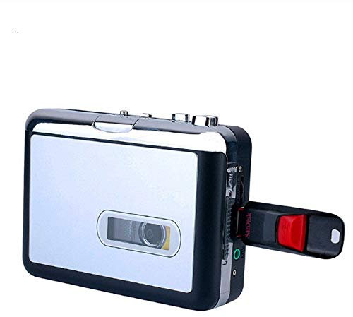 Q&NA Cassette Tape Player Convert To MP3 WAV Converter Cassette To USB Flash U Disk Audio Captuer Music Player for Study/Gift (U Disk Not Include)