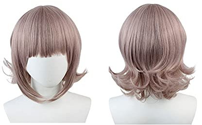 Jiumaocleu Anime Cosplay Perücke für Monokuma Nanami Chiaki Saihara Shùichi Cosplay Zubehör mit Gratis Perückenkappe für Halloween, Party, Karneval, Konzerte