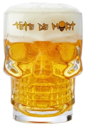 TUFF LUV Tete De Mort - Vaso de cerveza triple/calavera/cóctel