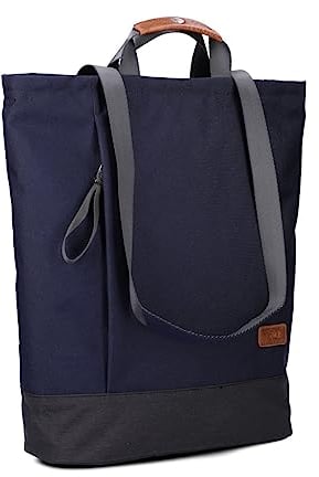 Zwei Rucksack-Tasche Benno BE140 (9 Liter) Rucksackhandtasche 2-in-1 Shopper robustes strapazierfähiges & wasserabweisendes Material, großes gepolstertes Trennfach für Tablet/Laptop bis 14 (ink)