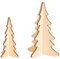 Rayher kit montaggio 3D in legno, alberi di Natale, legno naturale, 9,2x14cm/6,7x10cm, set da 2 pezzi, 46629505