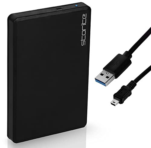 Storite External Hard Drive 1TB Portable And Slim Hard Disk for Storage and Data Backups Memory Expansion Lightweight & Compact USB 2.0 HDD Compatible with PC Laptop MAC Chromebook Desktop (Black)