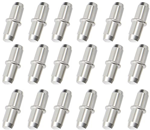 Uotyle Bodenträger Ø5mm 150 Stück Bodenträger Für Einlegeböden 5 * 17mm Regalbodenträger aus massivem Stahl mit 50 Stück Gummimanschette