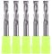 EU_HOZLY 5 Stück Hartmetall-Kompressionsfräser Up&Down 2 Nuten Schaftfräser 6 mm (0,236 Zoll) Schaft mit 6 mm (0,236 Zoll) Schnittdurchmesser, 25 mm (0,984 Zoll) Schnittlänge für CNC-Fräsmaschine
