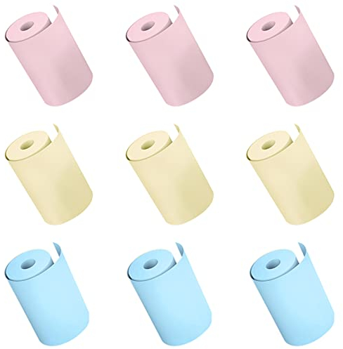 Houdao Lot de 9 Papier d’Imprimante Thermique Auto-adhésif Photo Creator Recharge Papier 57x30mm pour Mini Imprimante Portable Thermique Peripage Imprimante