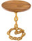 riess-ambiente.de Design Beistelltisch Chains 38cm Gold Mangoholz Handmade Metall rund Kettengestell
