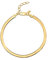 Amberta Bracciale a Serpente Piatto in Argento Sterling 925 per Donna: Bracciale Donna Placcato Oro 3 mm 20 cm