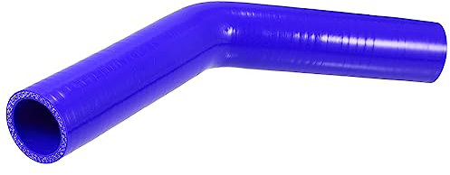 A ABSOPRO Universal 35mm 1,38 ID 45 Grados Manguera de Silicona Tubo Acoplador para Intercooler Turbo Coche Azul