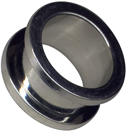Flesh TUNNEL 4-25mm CHIRURGENSTAHL 316L EDELSTAHL Piercing Schmuck Ohr Plug Tube Stecker Schraub Gewinde Stahl Earplug (14mm, Silber Chrom)