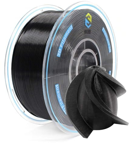 YOUSU PETG 3D Printer Filament 1.75mm, 1kg PLA Filament (2.2lbs) Better Physical Strength and Layer Bonding Performance, Fit Most FDM Printer (PETG Black)