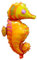Folienballon Tier, Seepferdchen Design, ca. 95 * 55,5 cm - Perfekt für Kindergeburtstage, Partys, Dekorationen, Veranstaltungen, Feiern, Geschenke - Langlebig, Helium- oder Luftfüllung möglich