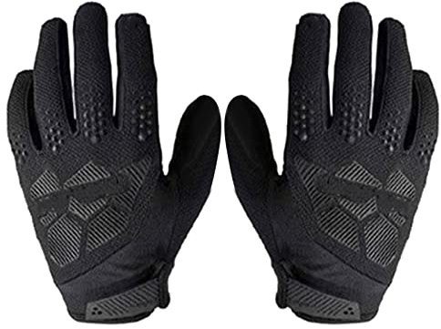 Dilwe Torwarthandschuhe, rutschfeste, Strapazierfähige Fußball-Trainingshandschuhe aus Mikrofaser für Männer und Frauen (Black)