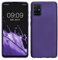 kwmobile Case kompatibel mit Samsung Galaxy A71 Hülle - Schutzhülle aus Silikon metallisch schimmernd - Handyhülle Metallic Blauviolett