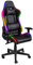 Baroni Home Sedia da Gaming Ergonomica con LED Multicolore Intercambiabili, Sedia da Ufficio con Schienale Reclinabile Cuscini Regolabili Poggiatesta e Supporto Lombare, Nera,130x67x60 cm
