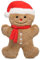 A2Z Wärmflasche 750ML Lebkuchenmann Plüsch Fleece Bezug Gummi Wärmflasche - Hot Bottle AZ5140 Gingerbread