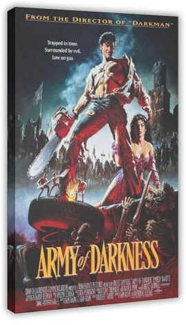 SPERKY Armee der Finsternis – Retro Horror, Film-TV-Show, klassisches Poster, Leinwand-Poster, Wandkunst, Dekor, Bild, Gemälde für Wohnzimmer, Schlafzimmer, Dekoration, Rahmen-Stil, 60 x 90 cm